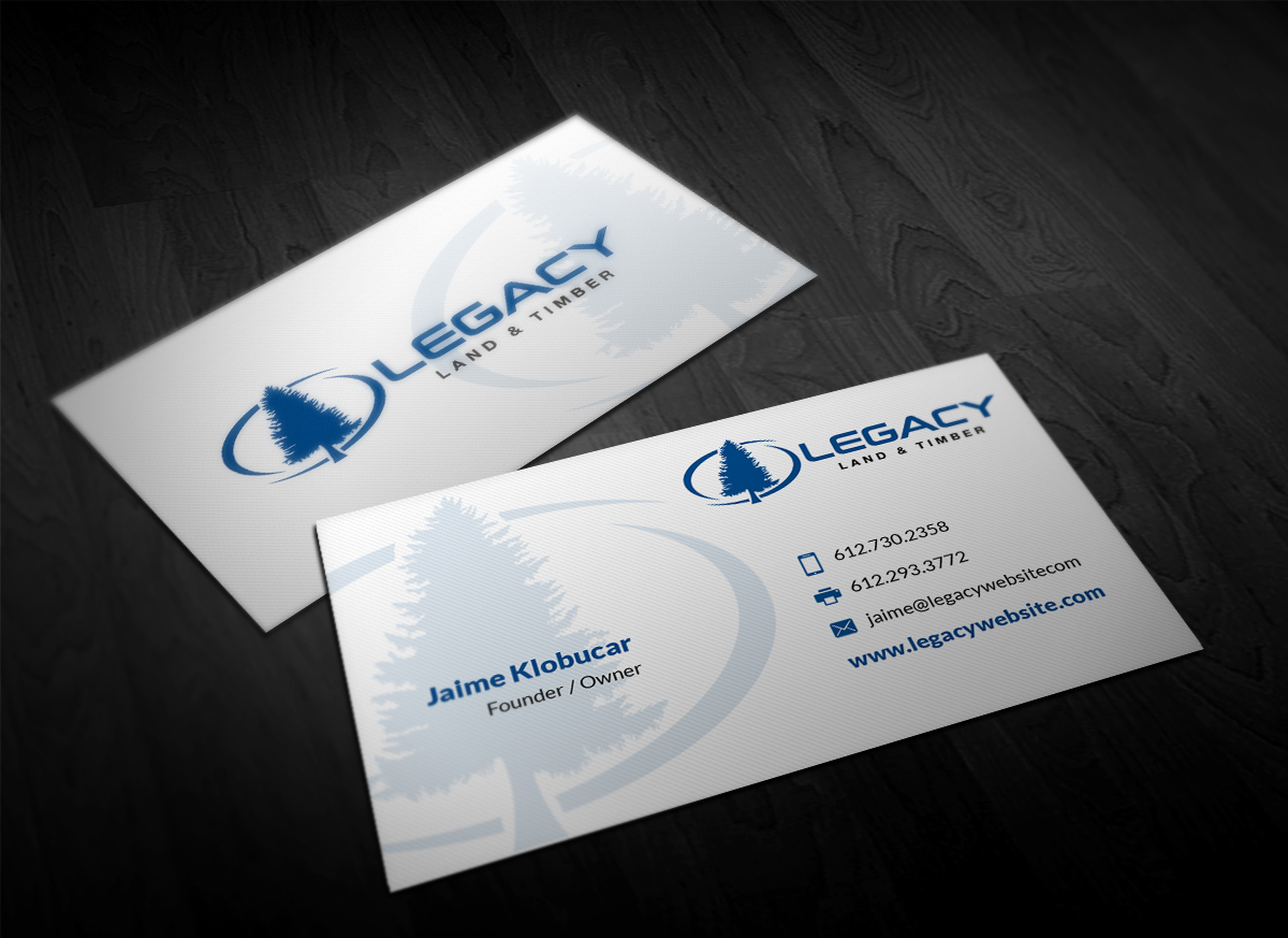 Design de Carte de Visite par Pointless Pixels India pour Legacy Land & Timber | Design #10668722