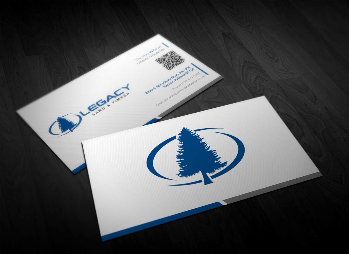 Design de Carte de Visite par Pointless Pixels India pour Legacy Land & Timber | Design #10668787