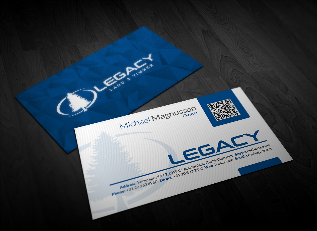 Design de Carte de Visite par Pointless Pixels India pour Legacy Land & Timber | Design #10668790