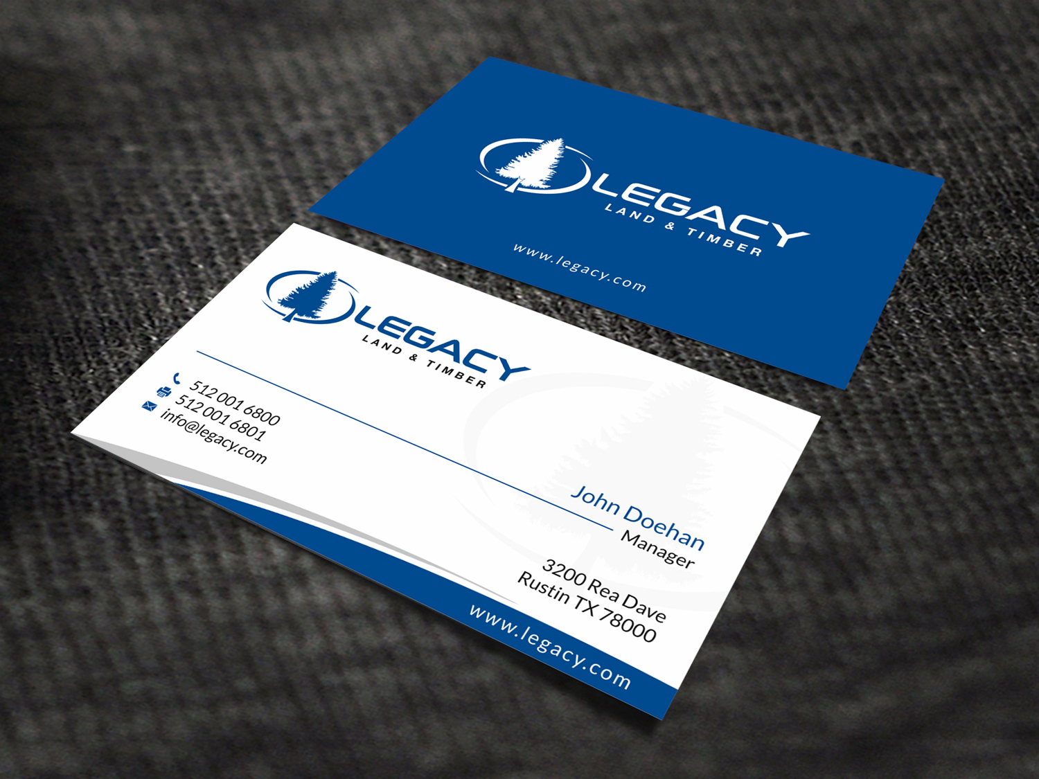 Design de Carte de Visite par SKYdesign pour Legacy Land & Timber | Design #10676390