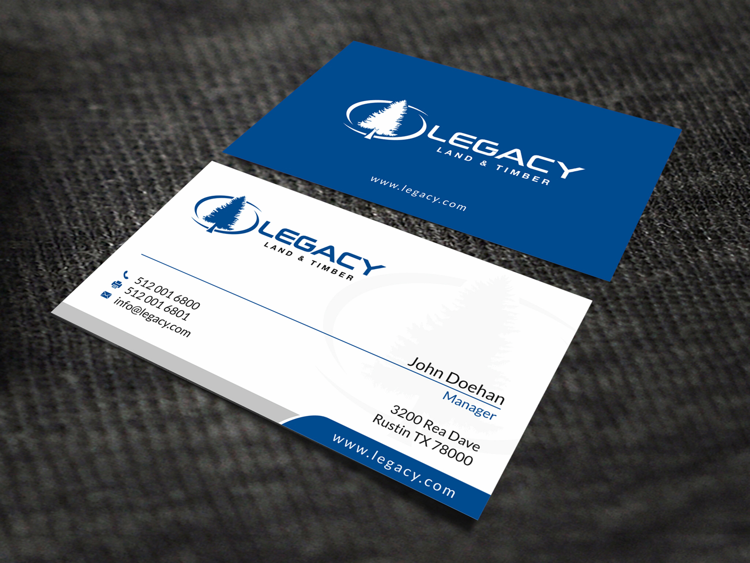 Design de Carte de Visite par SKYdesign pour Legacy Land & Timber | Design #10676393