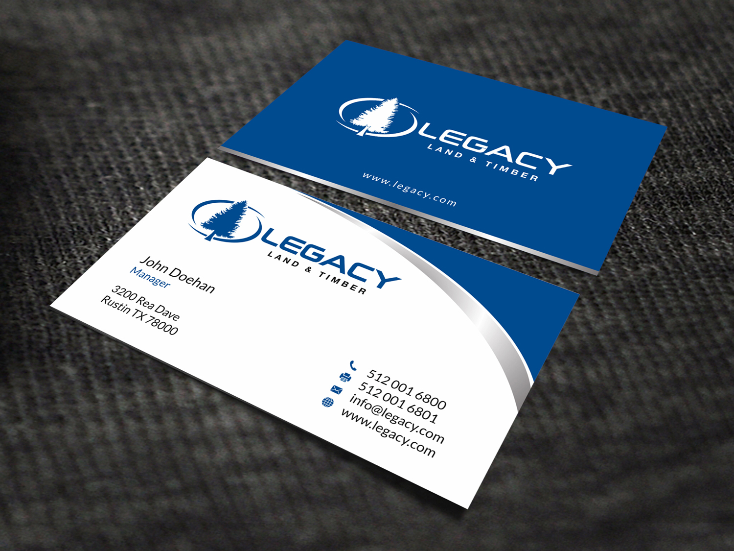 Design de Carte de Visite par SKYdesign pour Legacy Land & Timber | Design #10676399