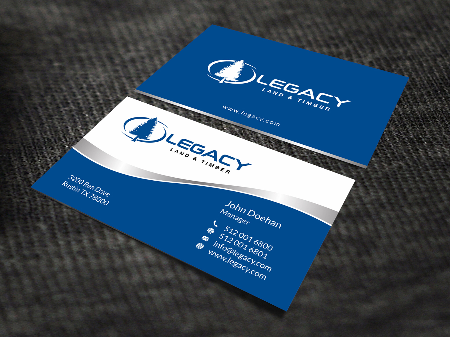 Business Card Design by SKYdesign for Legacy Land & Timber | Design #10676400