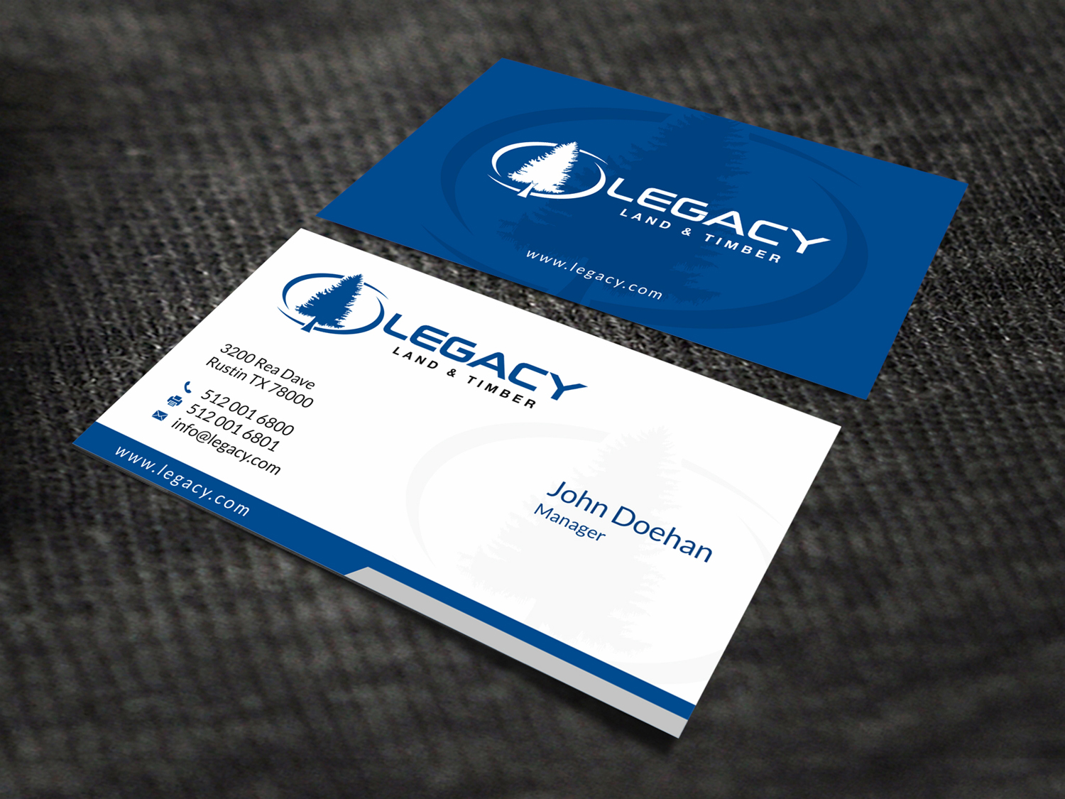 Business Card Design by SKYdesign for Legacy Land & Timber | Design #10676408