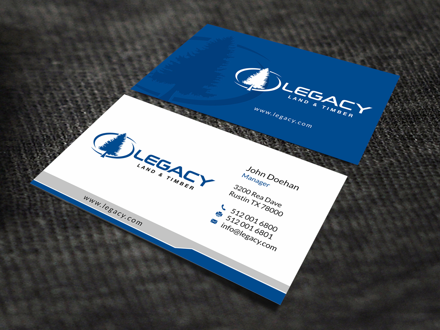 Design de Carte de Visite par SKYdesign pour Legacy Land & Timber | Design #10676410