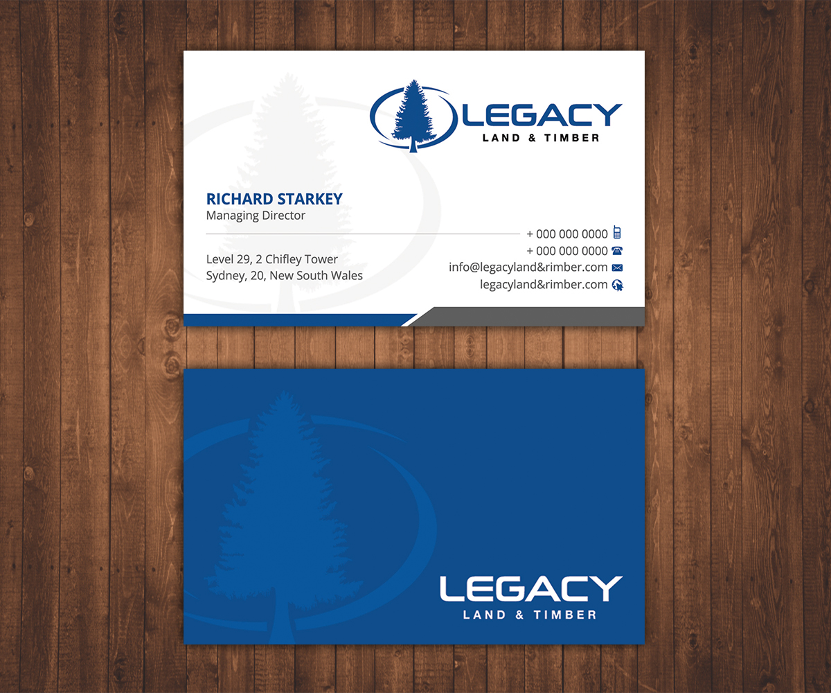 Design de Carte de Visite par Stylez Designz pour Legacy Land & Timber | Design #10755880
