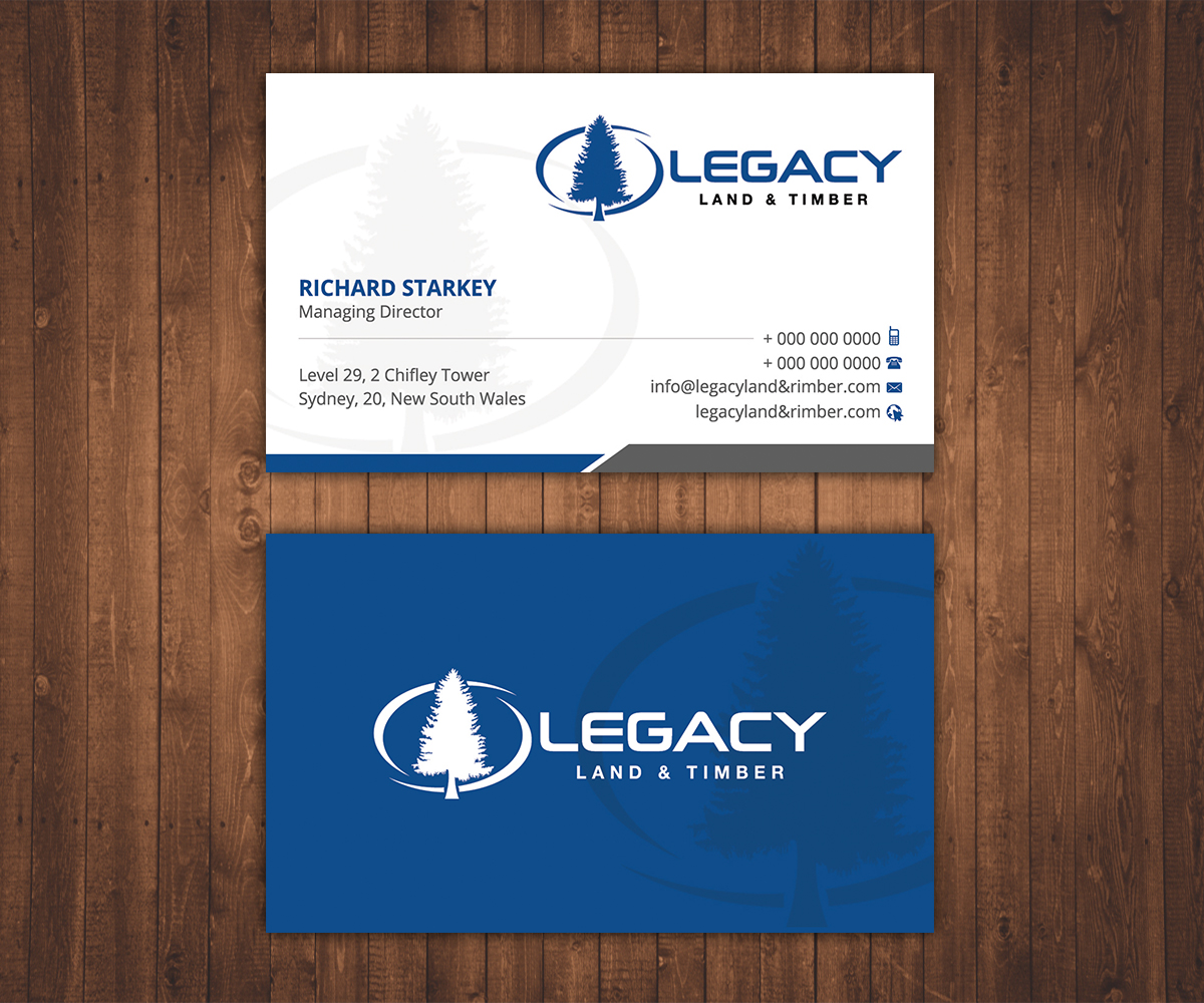 Design de Carte de Visite par Stylez Designz pour Legacy Land & Timber | Design #10755881