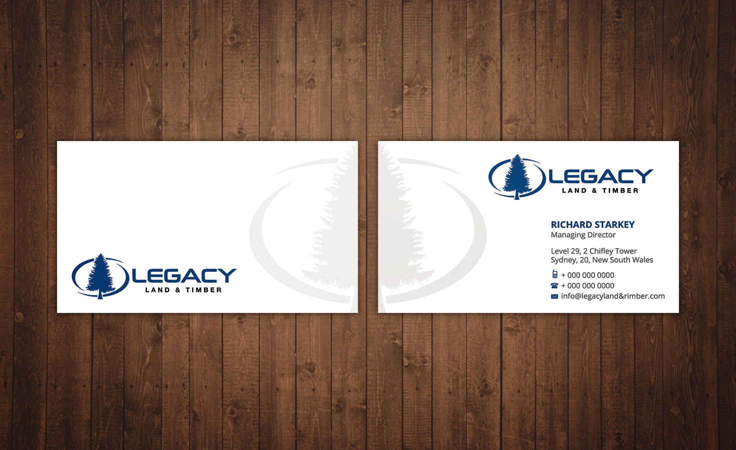 Business Card Design by Stylez Designz for Legacy Land & Timber | Design #10760472