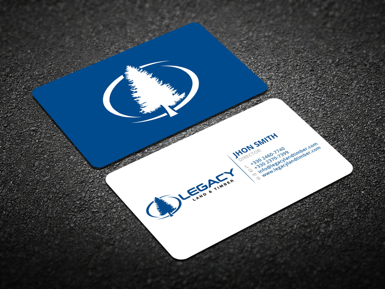 Diseño de Tarjeta de Presentación por Verified artistry (Design garden) para Legacy Land & Timber | Diseño #10681974