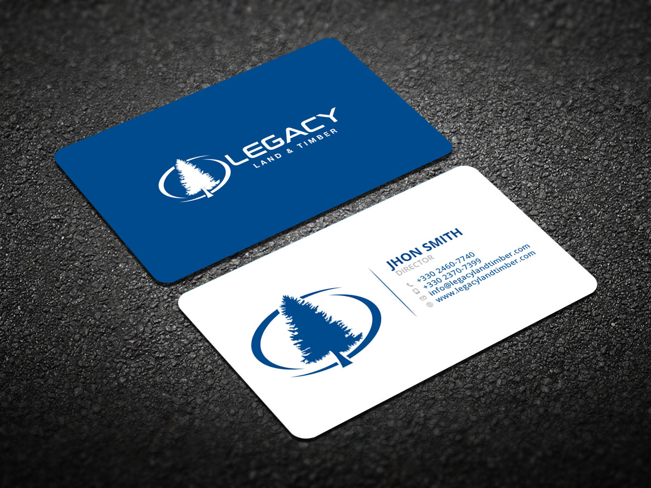 Diseño de Tarjeta de Presentación por Verified artistry (Design garden) para Legacy Land & Timber | Diseño #10681975
