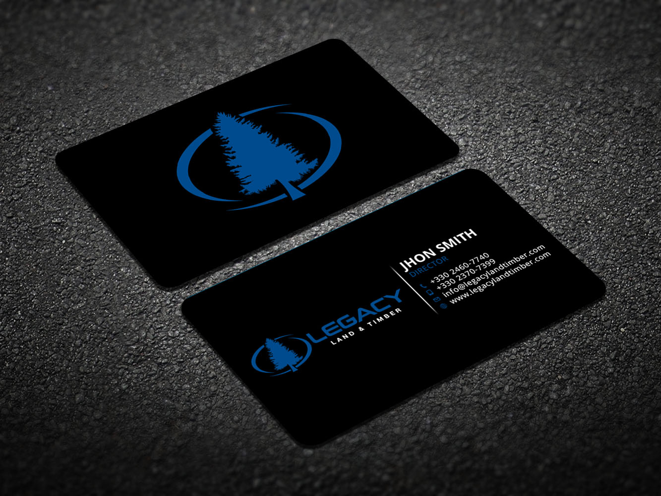 Diseño de Tarjeta de Presentación por Verified artistry (Design garden) para Legacy Land & Timber | Diseño #10681979