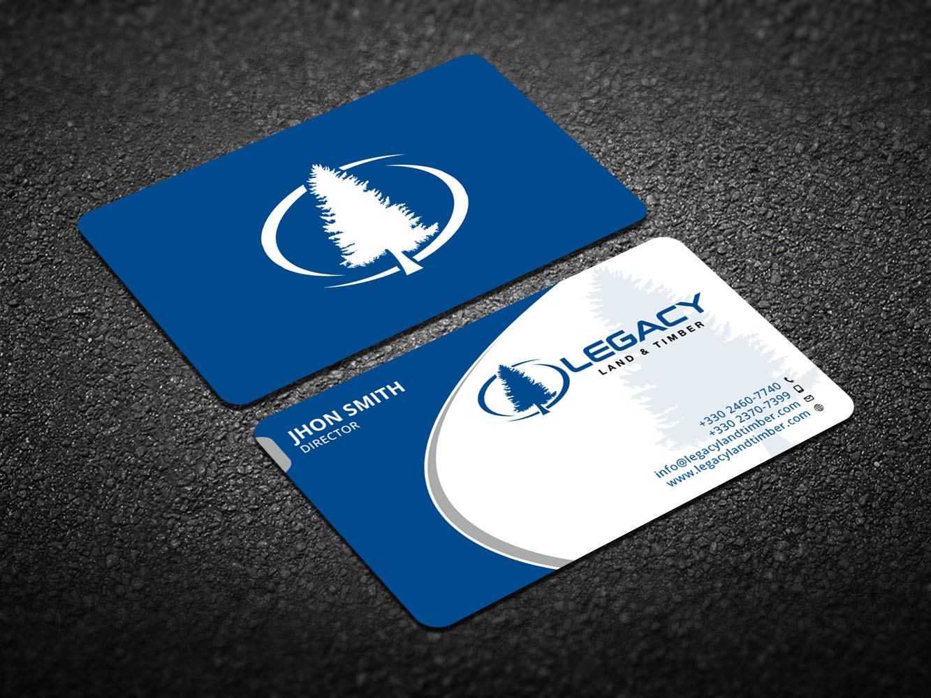 Diseño de Tarjeta de Presentación por Verified artistry (Design garden) para Legacy Land & Timber | Diseño #10681983