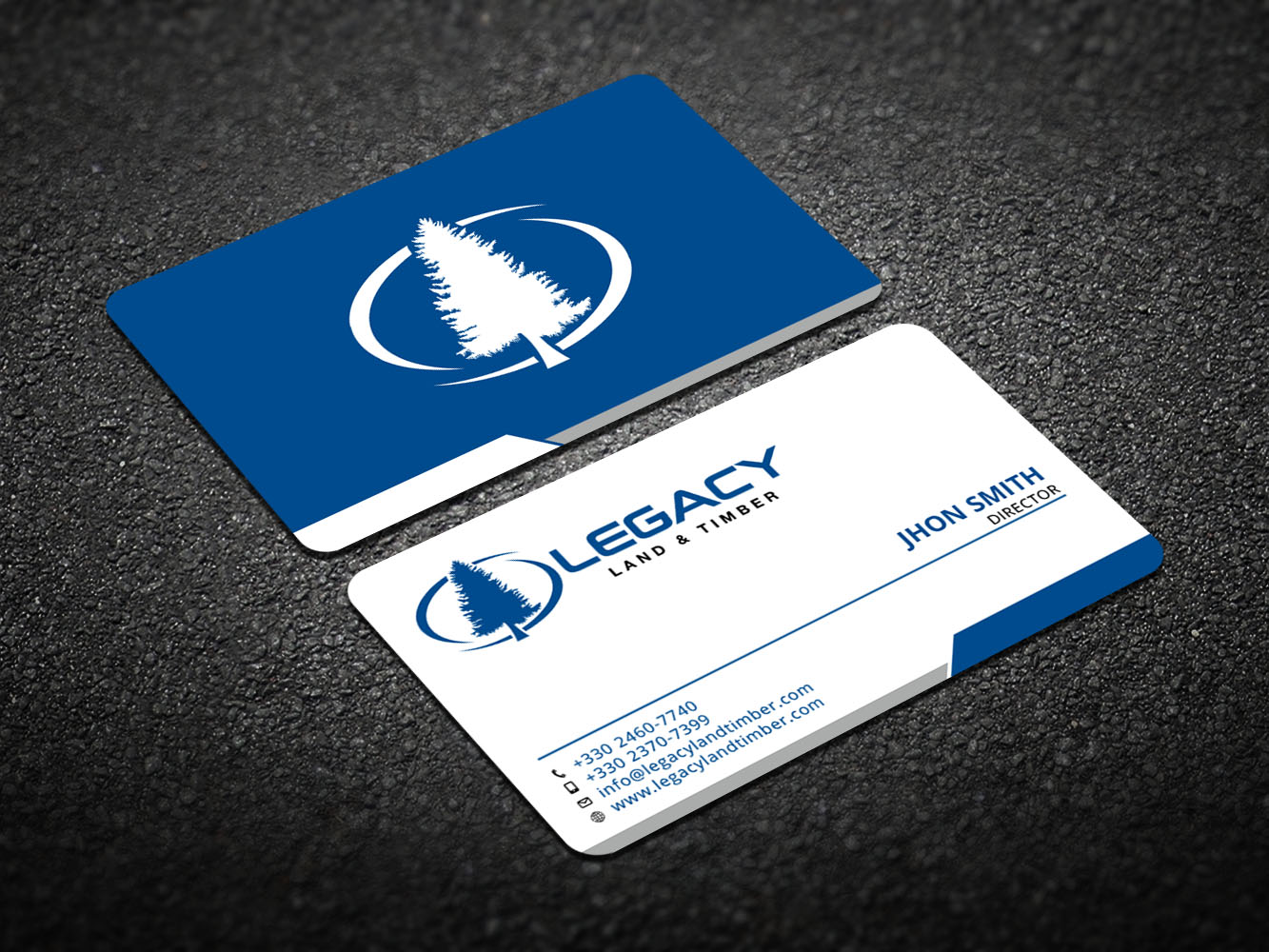 Diseño de Tarjeta de Presentación por Verified artistry (Design garden) para Legacy Land & Timber | Diseño #10681989