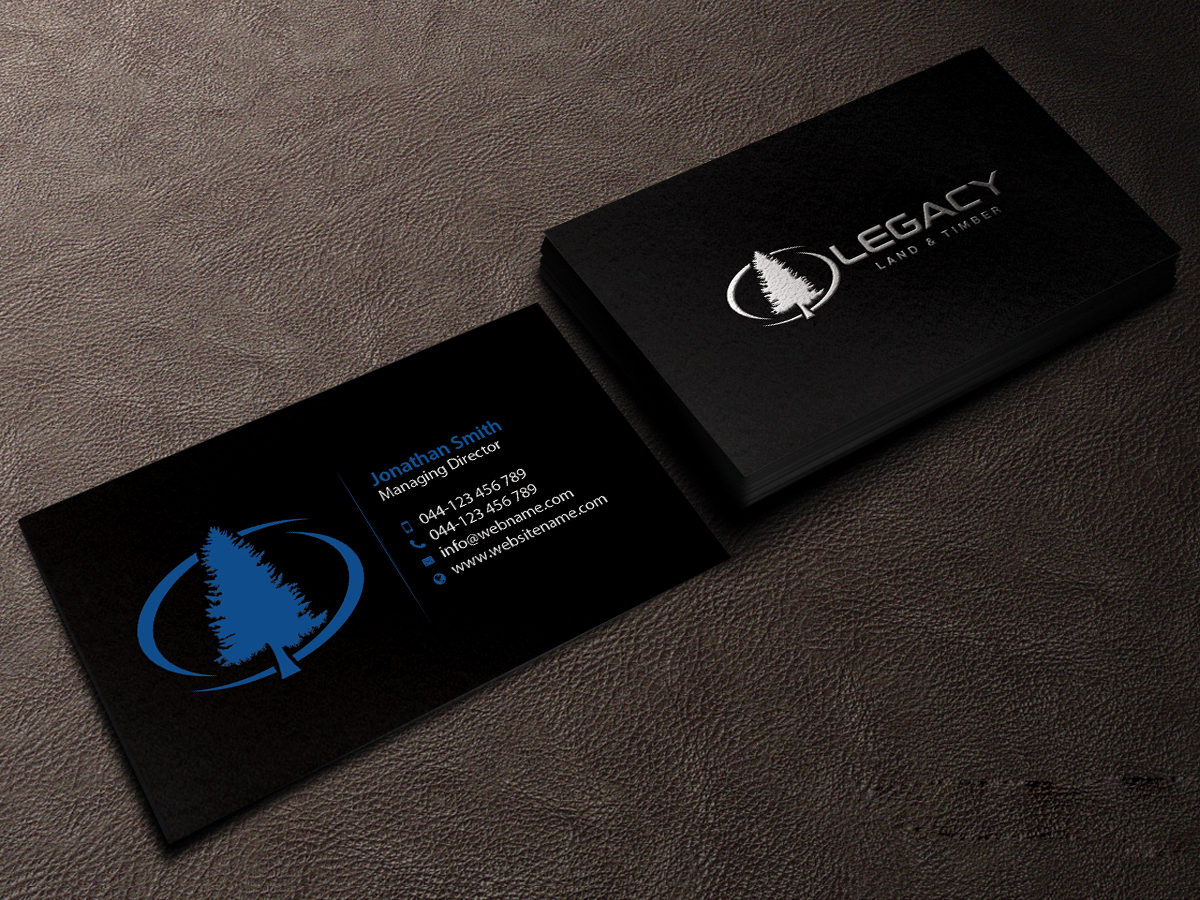 Diseño de Tarjeta de Presentación por Creations Box 2015 para Legacy Land & Timber | Diseño #10675164