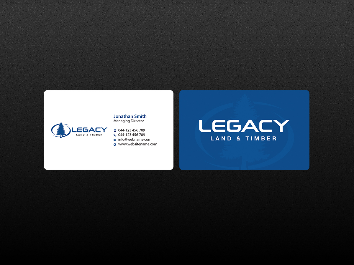 Diseño de Tarjeta de Presentación por Creations Box 2015 para Legacy Land & Timber | Diseño #10675170