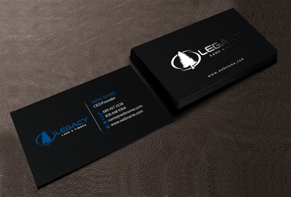 Diseño de Tarjeta de Presentación por chandrayaan.creative para Legacy Land & Timber | Diseño #10681786