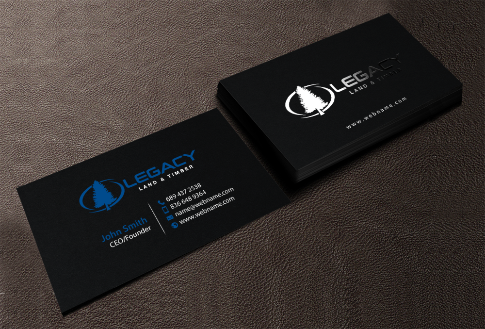 Business Card Design by chandrayaan.creative for Legacy Land & Timber | Design #10681793