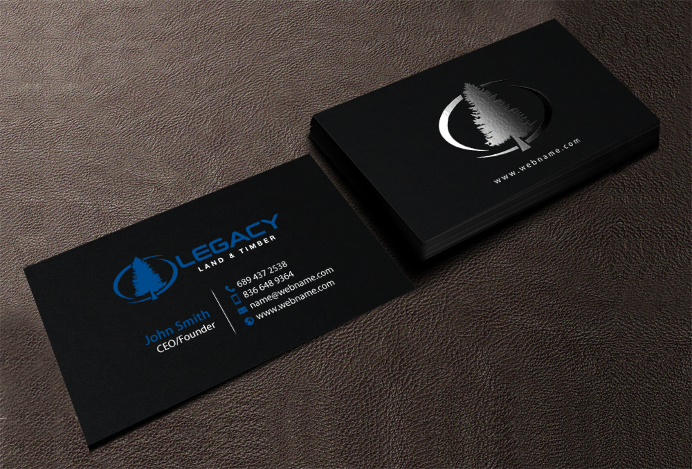 Diseño de Tarjeta de Presentación por chandrayaan.creative para Legacy Land & Timber | Diseño #10681796