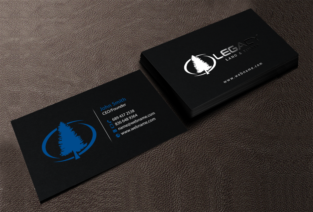 Diseño de Tarjeta de Presentación por chandrayaan.creative para Legacy Land & Timber | Diseño #10681799