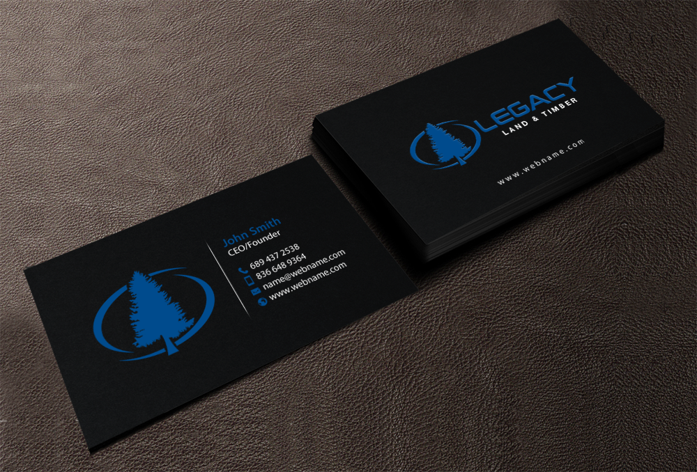 Diseño de Tarjeta de Presentación por chandrayaan.creative para Legacy Land & Timber | Diseño #10681800