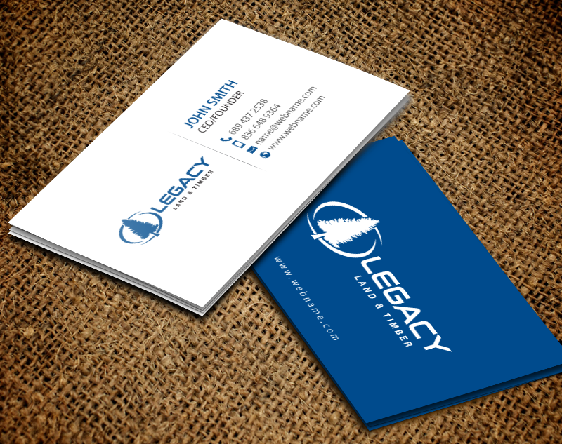 Diseño de Tarjeta de Presentación por chandrayaan.creative para Legacy Land & Timber | Diseño #10682173