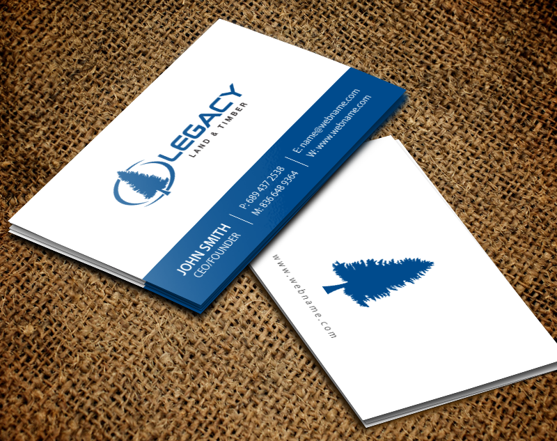 Diseño de Tarjeta de Presentación por chandrayaan.creative para Legacy Land & Timber | Diseño #10682188