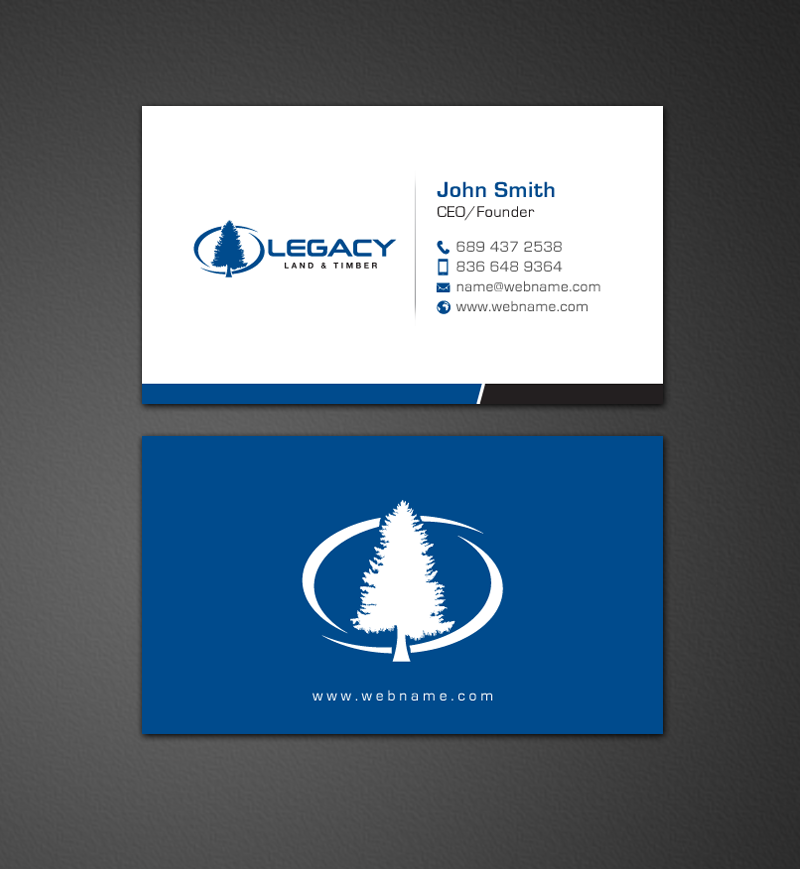 Design de Carte de Visite par chandrayaan.creative pour Legacy Land & Timber | Design #10699448