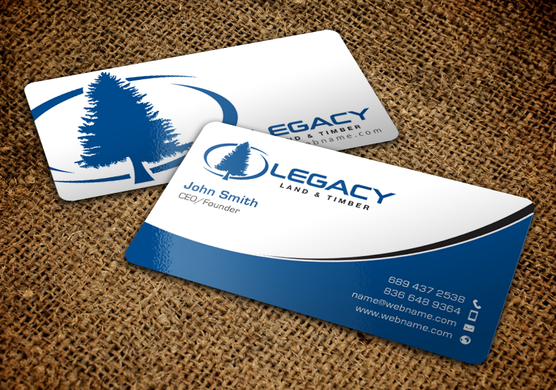 Business Card Design by chandrayaan.creative for Legacy Land & Timber | Design #10699451