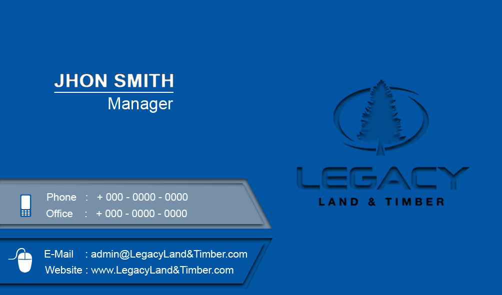 Visitenkarten-Design von 0880design für Legacy Land & Timber | Design #10697860