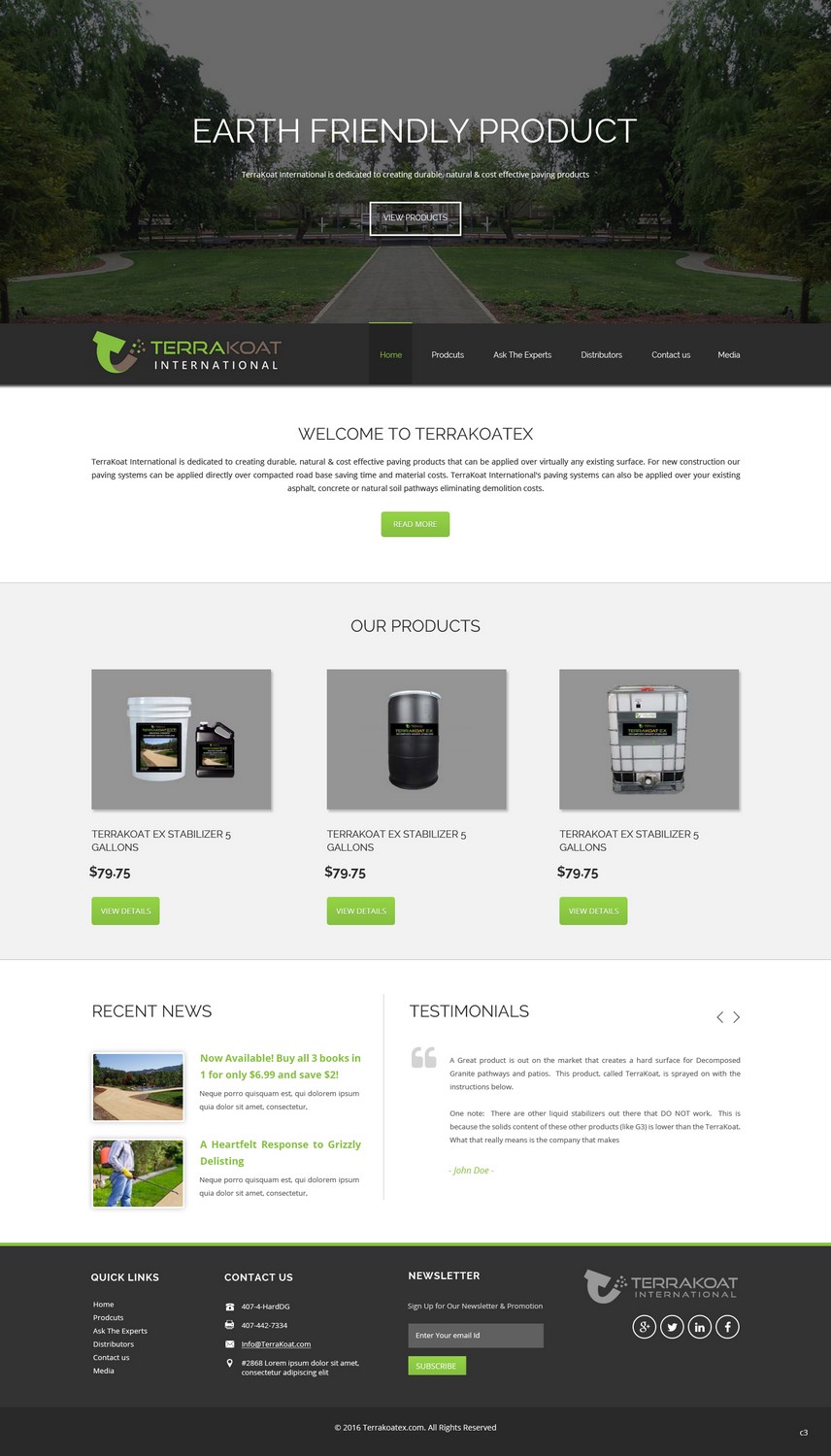 Web Design by pb for TerraKoat International | Design #10673982