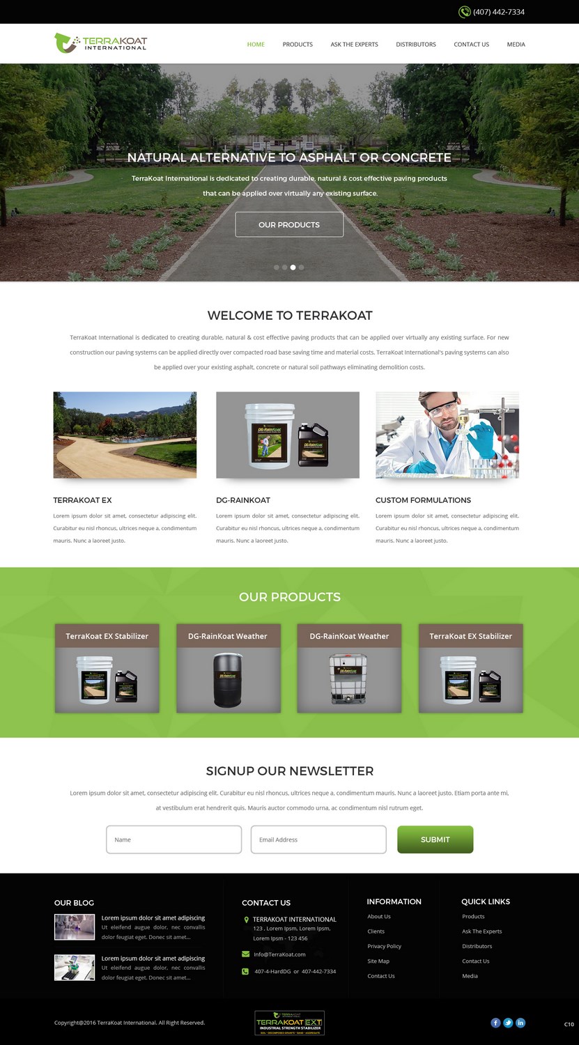 Web Design by pb for TerraKoat International | Design #10680601