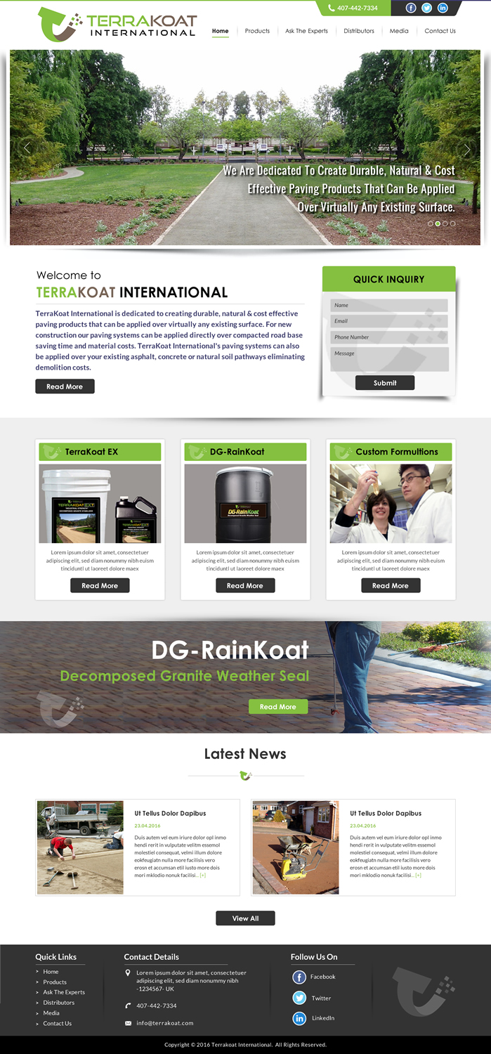 Web Design by Sbss for TerraKoat International | Design #10671717