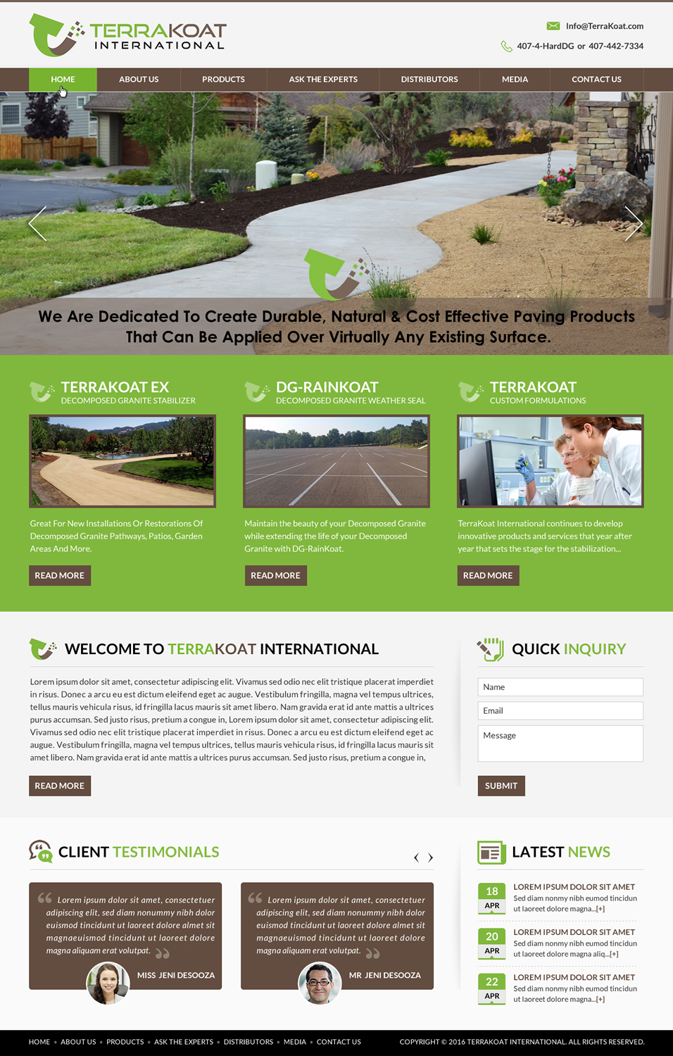 Web Design by Sbss for TerraKoat International | Design #10671729