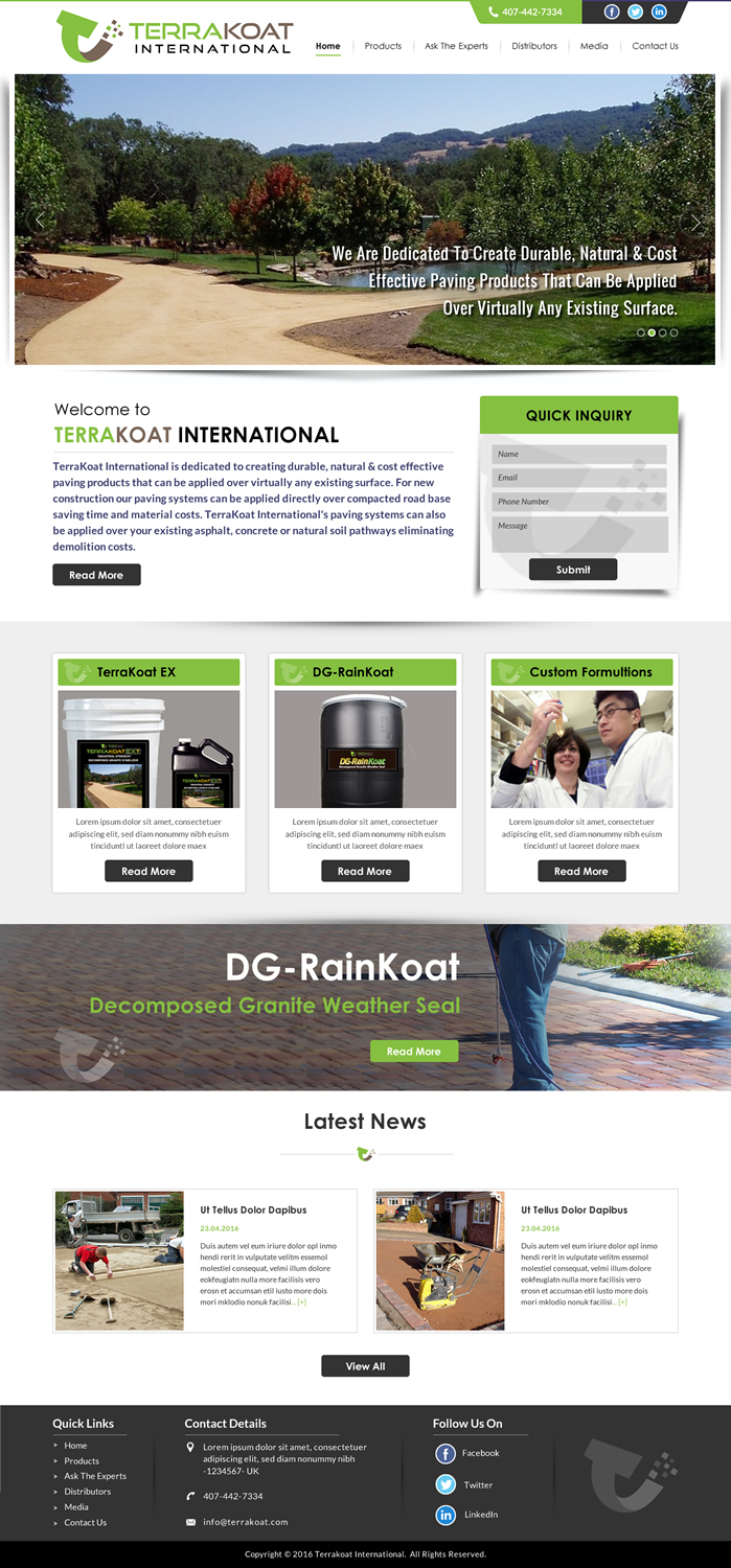 Web Design by Sbss for TerraKoat International | Design #10671730