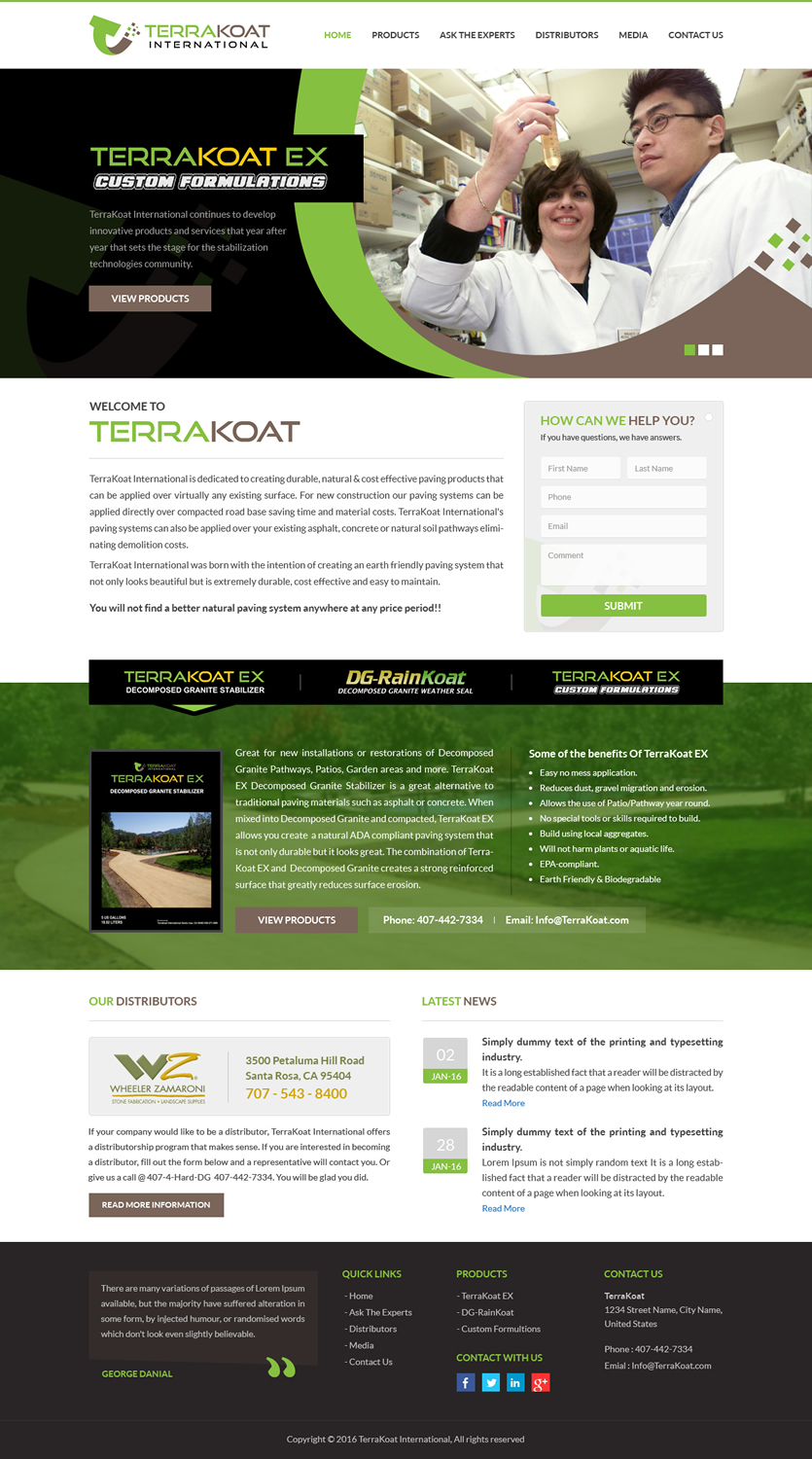 Web Design by Sbss for TerraKoat International | Design #10674501