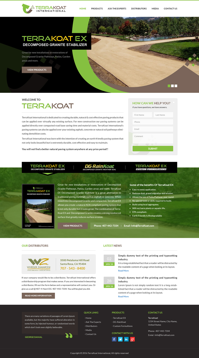 Web Design by Sbss for TerraKoat International | Design #10674502