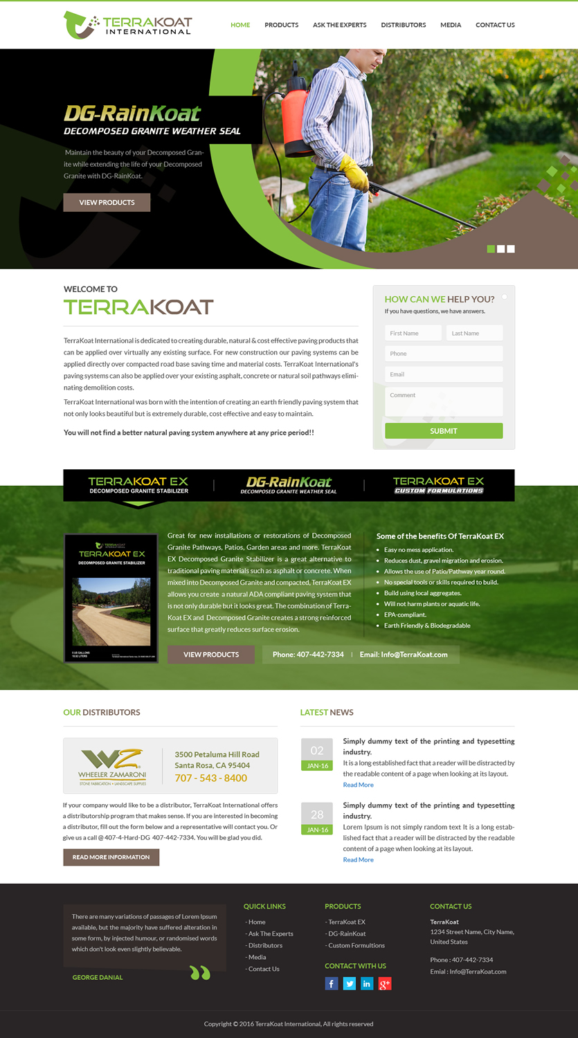 Web Design by Sbss for TerraKoat International | Design: #10674504