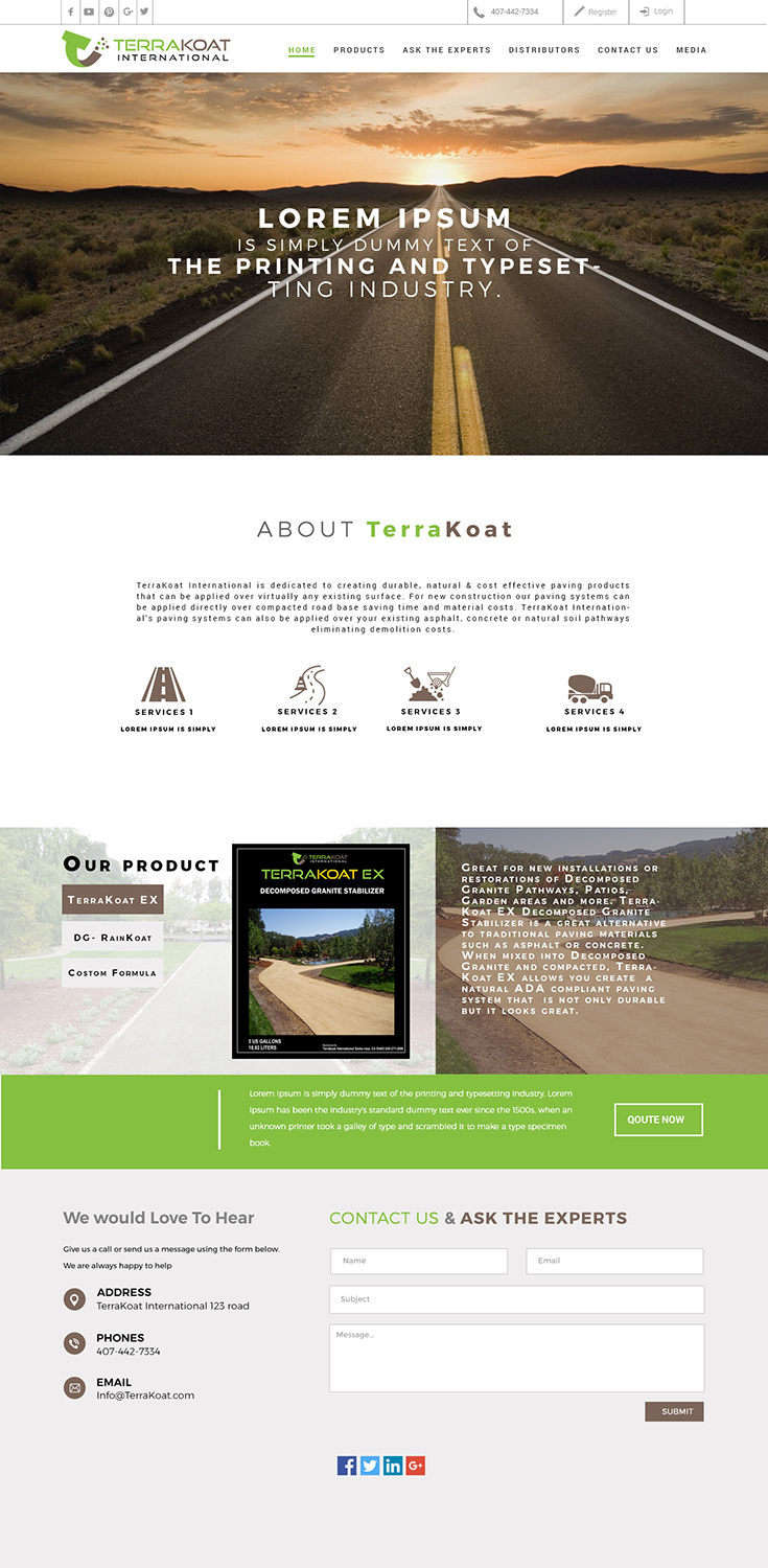 Web Design by iLibart for TerraKoat International | Design #10673504