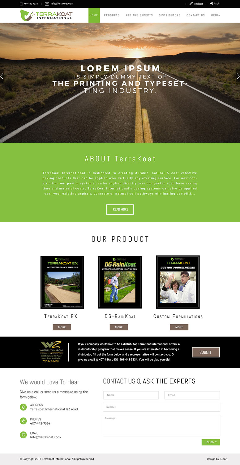 Web Design by iLibart for TerraKoat International | Design #10681885