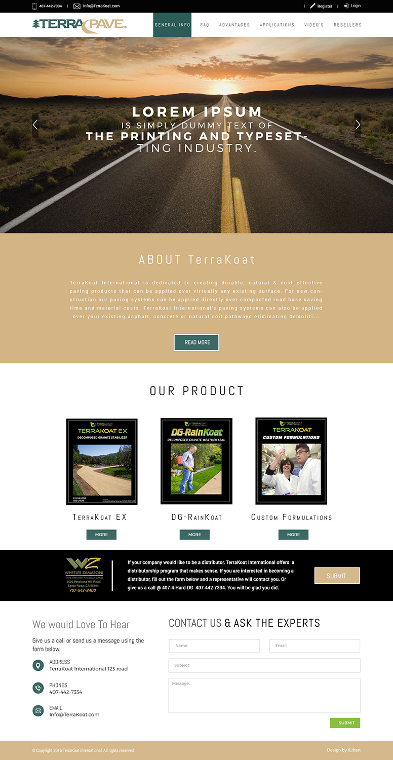 Web Design by iLibart for TerraKoat International | Design #11131770