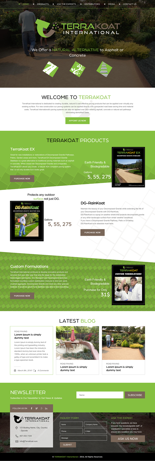 Web Design by rightway for TerraKoat International | Design #10676159