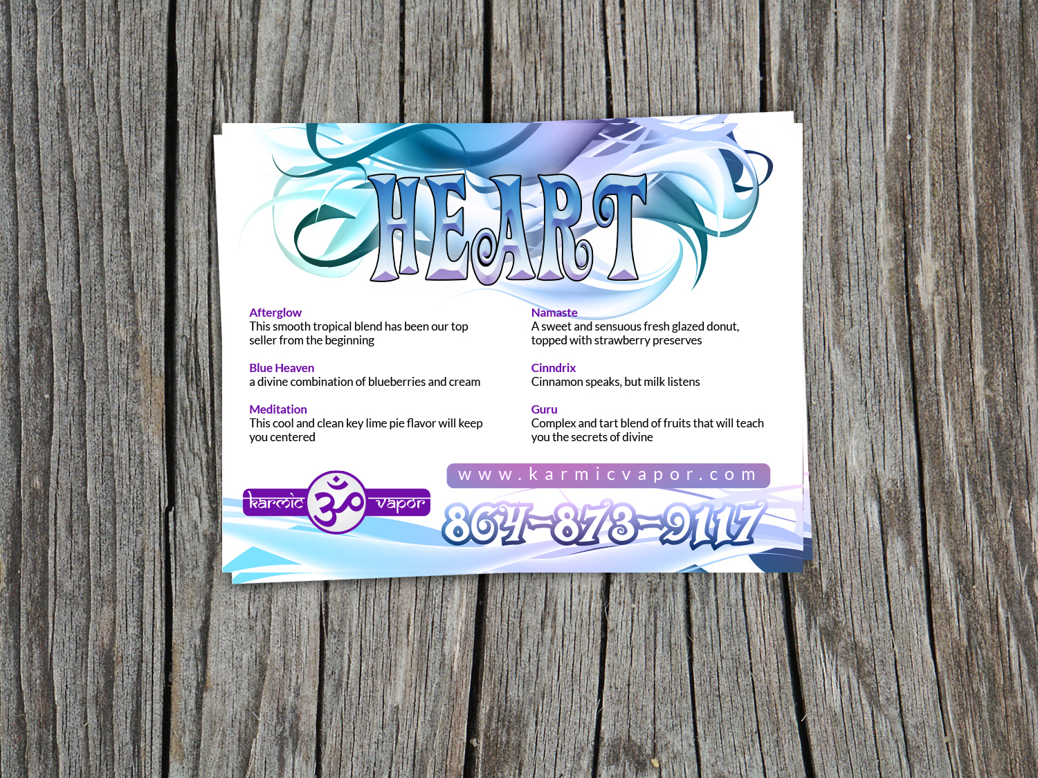 Postcard Design by Priyo Subarkah for Karmic Vapor | Design #10685659