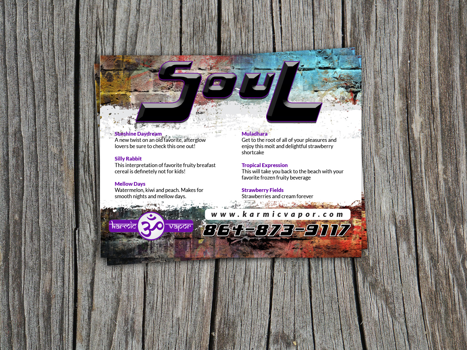 Diseño de Postal por Priyo Subarkah para Karmic Vapor | Diseño #10685660