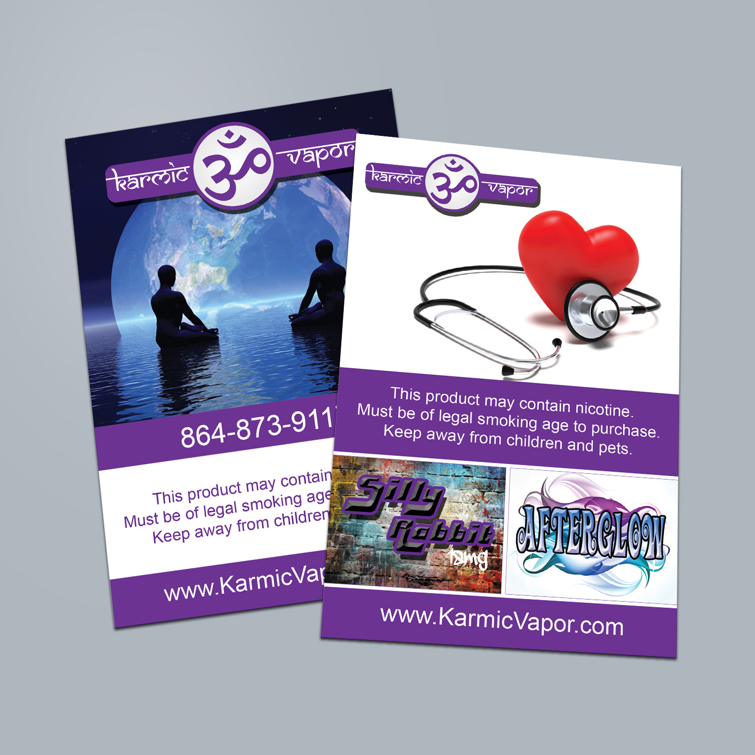 Postcard Design by SL Designer for Karmic Vapor | Design #10698274