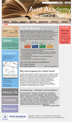 Web Design by BC Arts for Ardent Academy for Gifted Youth | Design: #2296898