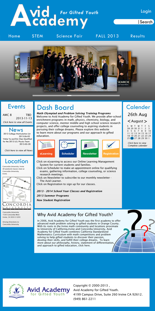 Web Design by BC Arts for Ardent Academy for Gifted Youth | Design #2331285