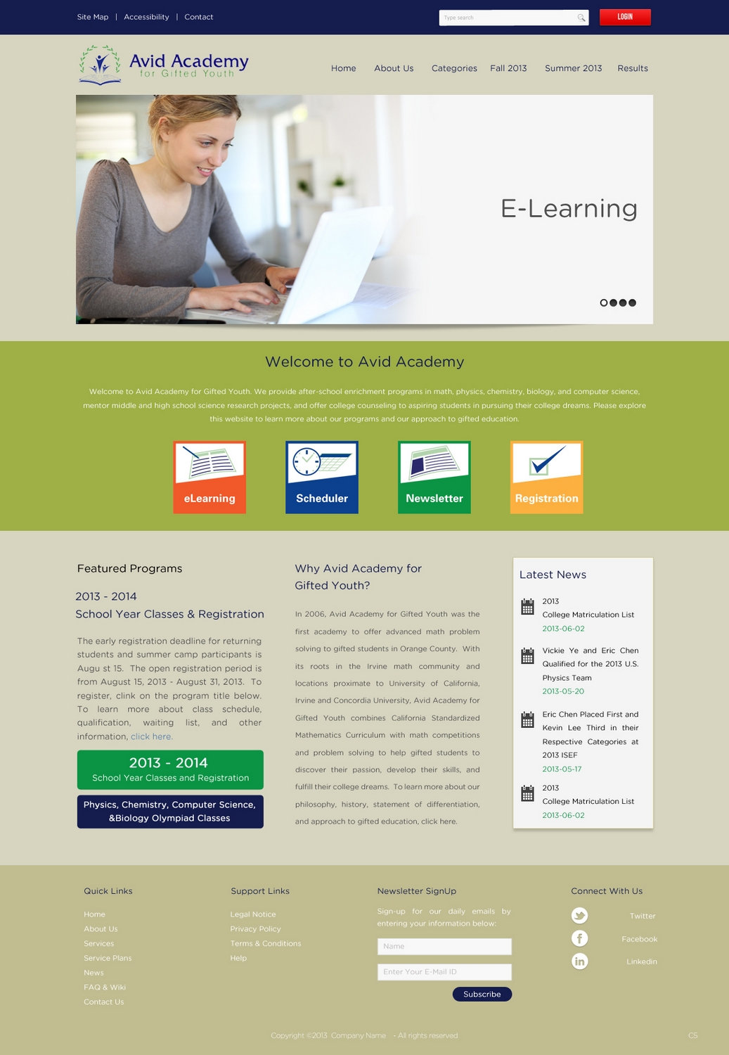 Web Design by pb for Ardent Academy for Gifted Youth | Design #2235034