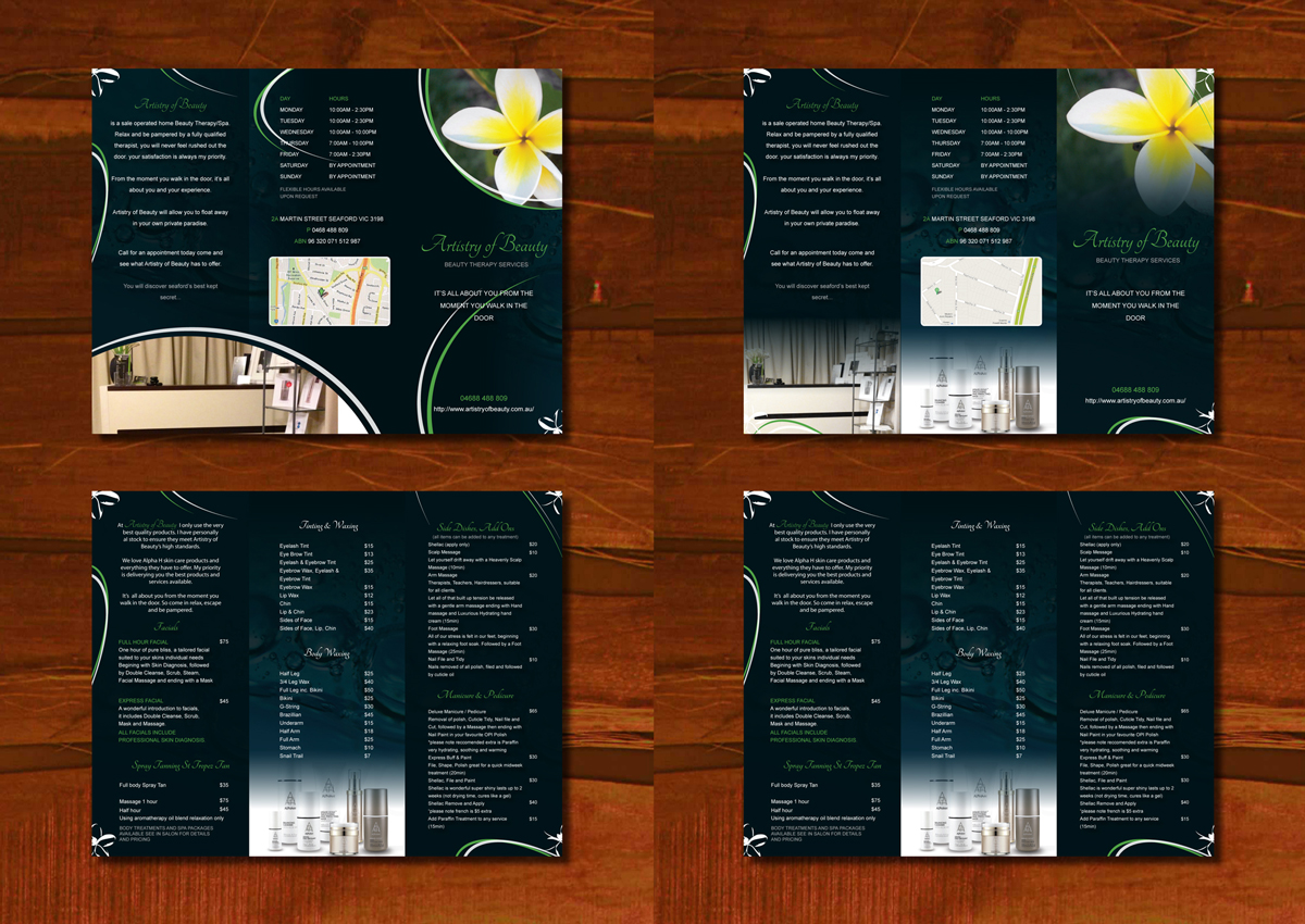 Broschüren-Design von Delon für Artistry of Beauty | Design #2243665