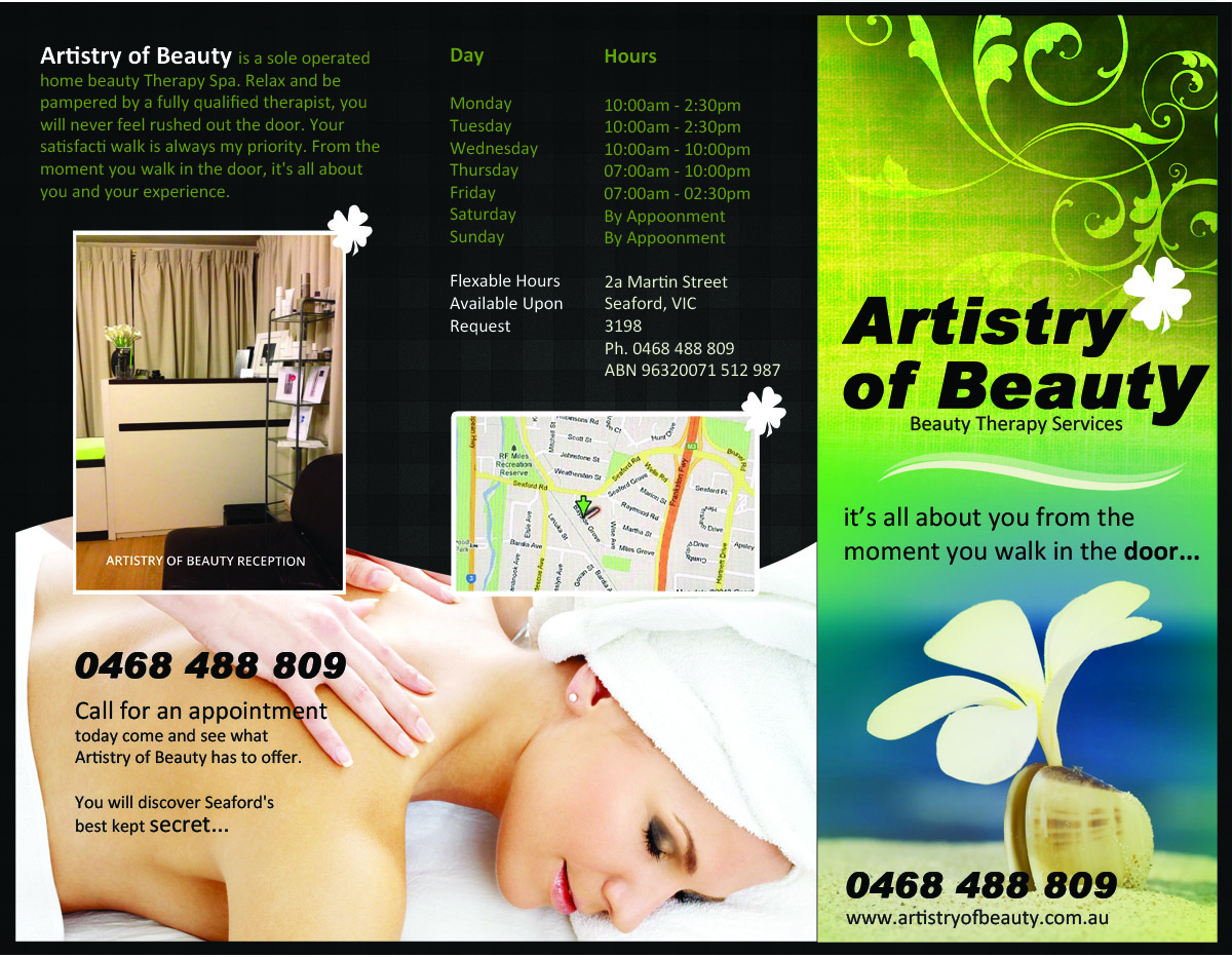 Brochure Design by uk for Artistry of Beauty | Design #2241500