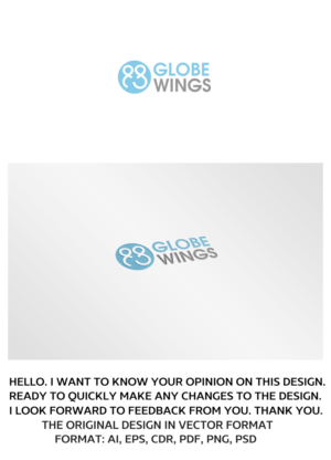 Diseño de Logo por artsterdam para Globe & Wings | Diseño: #10683148